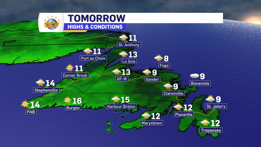 Friday will be the coolest day in the St. John s area since late June NTV