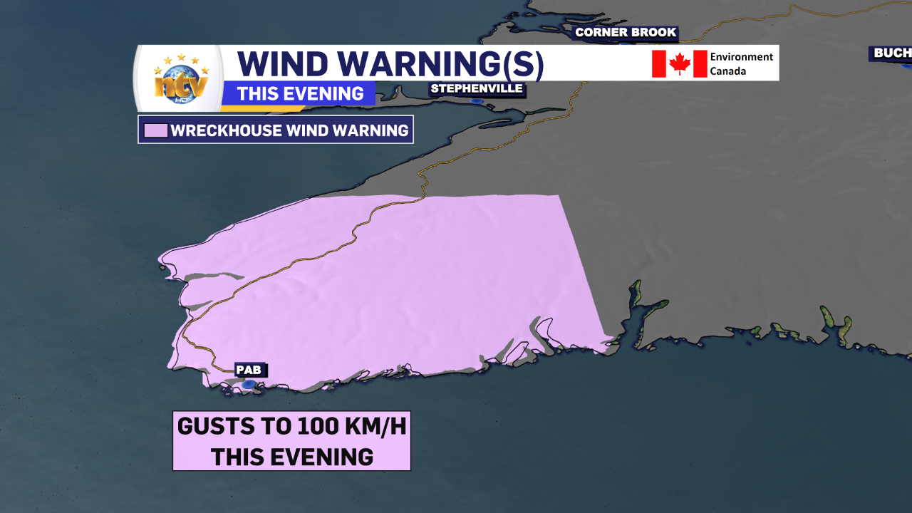 Wind Warning Issued For The Wreckhouse Area; Gusts To 100 Km/h Expected ...