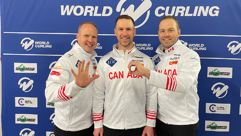 Members of Team Gushue Reach 50-Win Milestone at World Men's Championship –  NTV